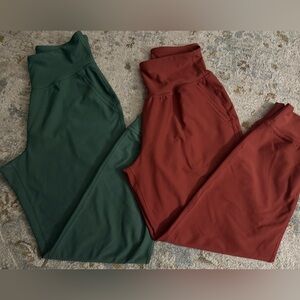 Old Navy Green and Rust Joggers sz M